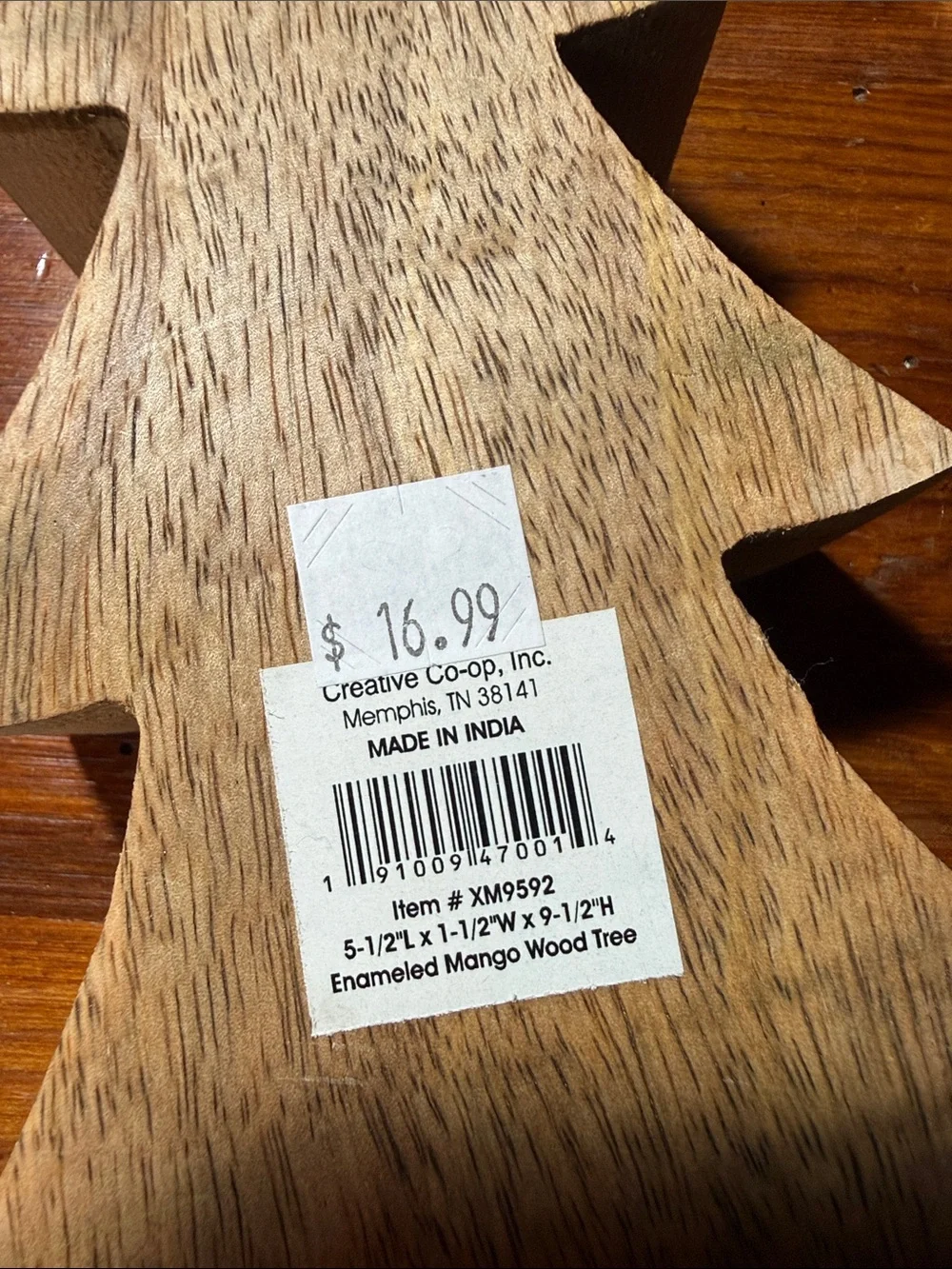 🌲 Creative Co-Op Yellow Gloss Wooden Tree Holiday Décor
